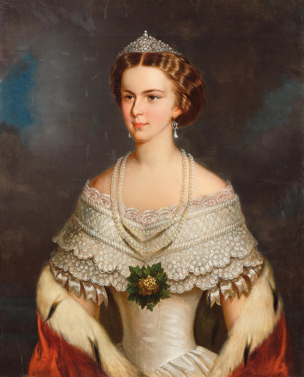 Portrett av Elisabeth av Bayern, 1854. av Franz Schrotzberg