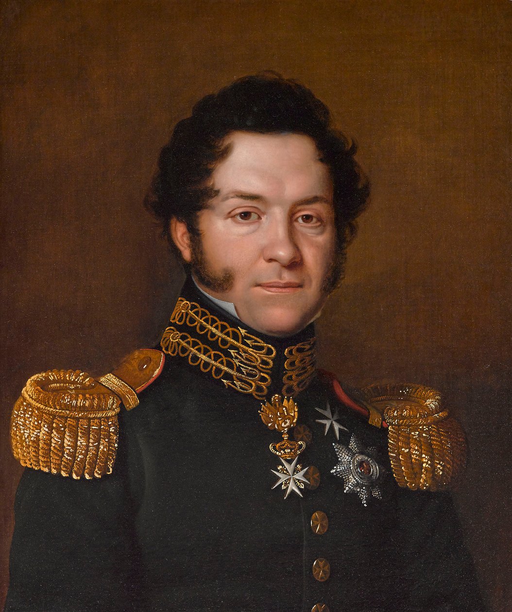 Portrett av Jean-Noé-Godefroy de Polier-Vernand 1782-1833, 1823. av Franz Seraph Stirnbrand