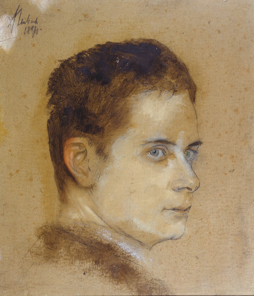 Maximilian Harden (1861-1927) (gouache og kritt på papir) av Franz Seraph von Lenbach
