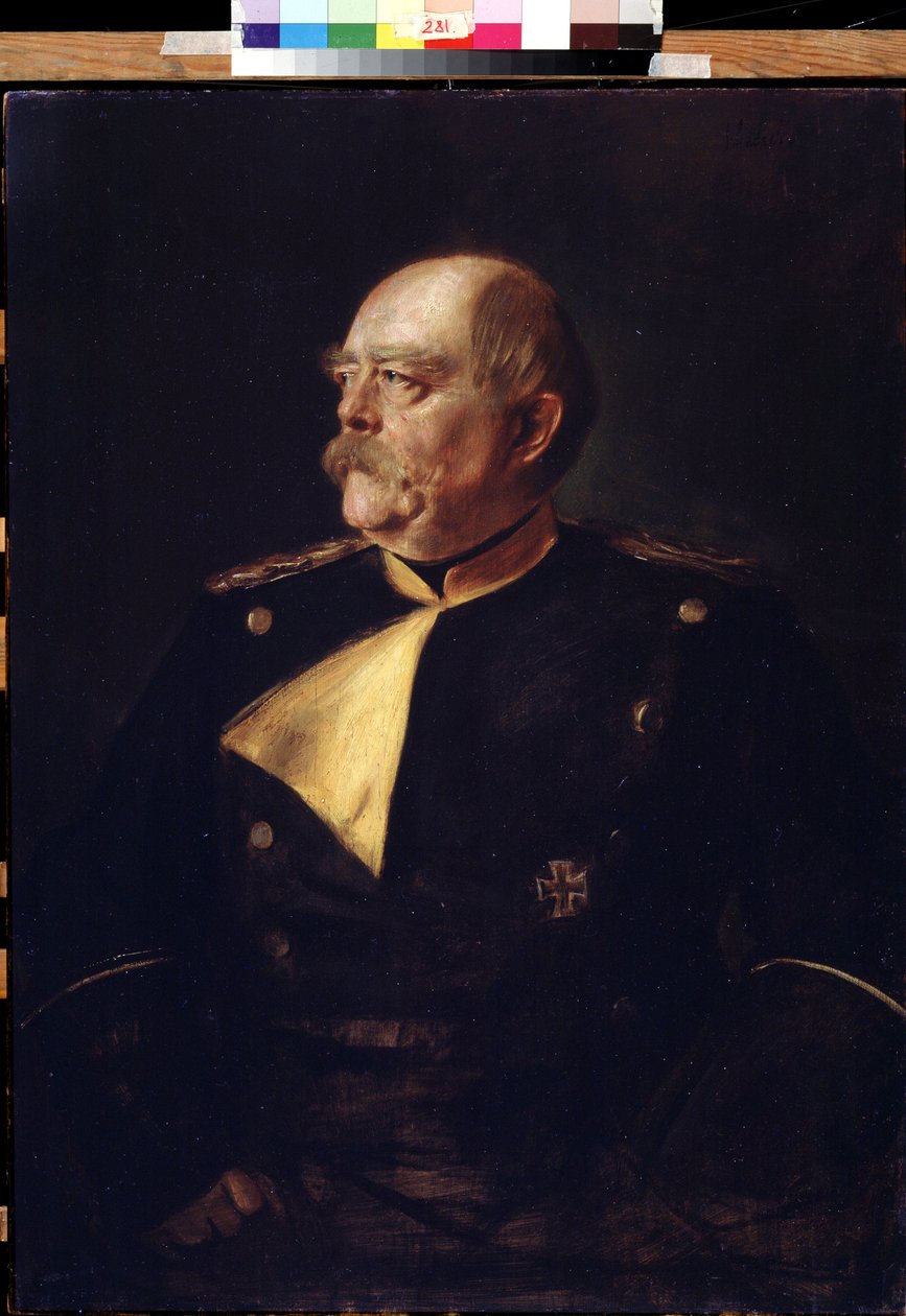 Portrett av kansler Otto von Bismarck (1815-1898) i uniform. Maleri av Franz von Lenbach (1836-1904). Pushkin Museum of Fine Arts, Moskva. av Franz Seraph von Lenbach