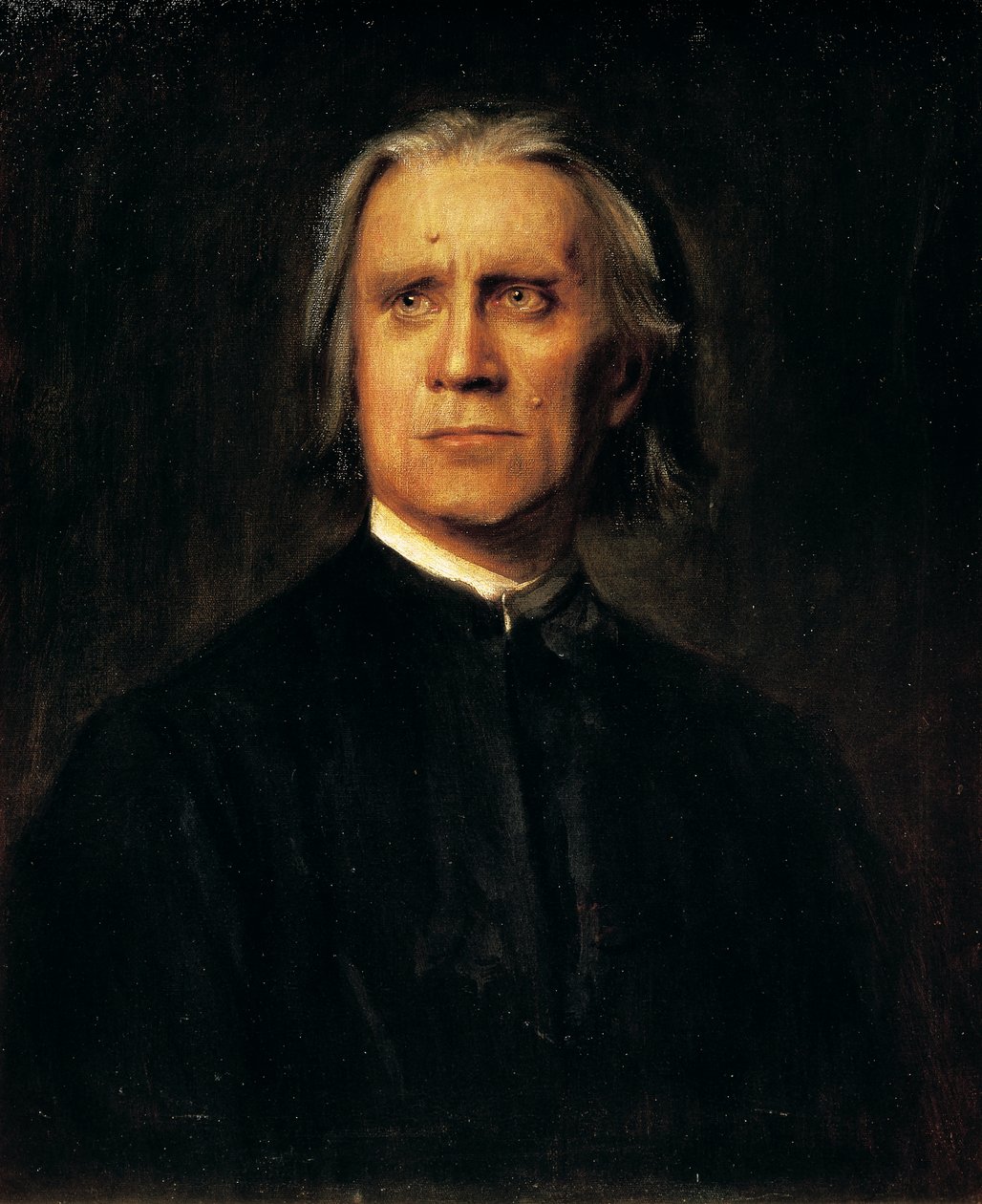 Portrett av den ungarske komponisten og pianisten Franz Liszt (Doborjan av Franz Seraph von Lenbach