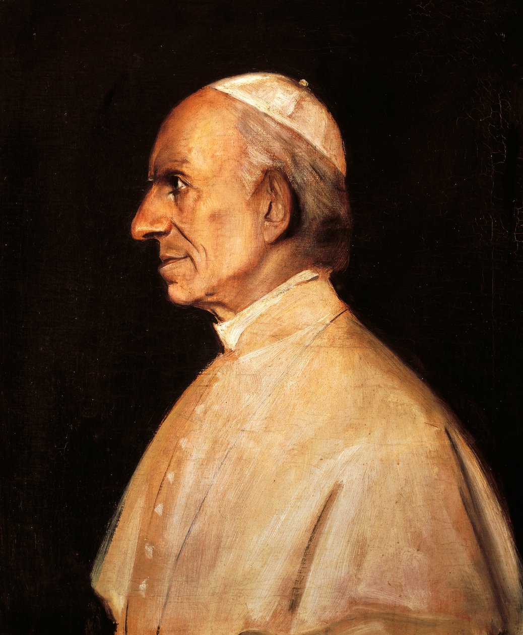 Portrett av pave Leo XIII (Carpineto Romano av Franz Seraph von Lenbach