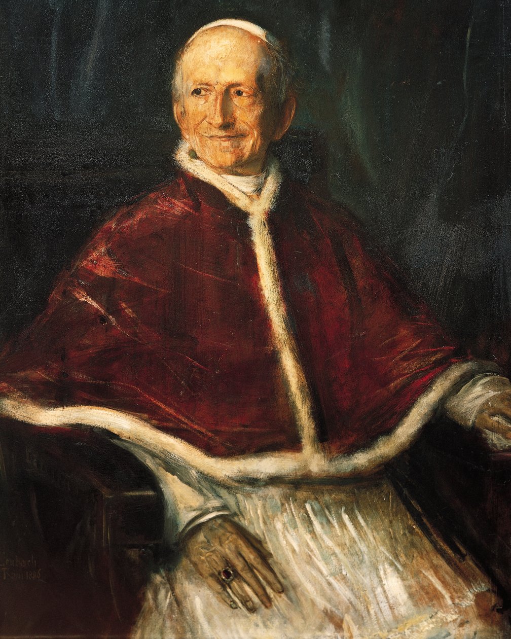 Portrett av pave Leo XIII (Carpineto Romano av Franz Seraph von Lenbach