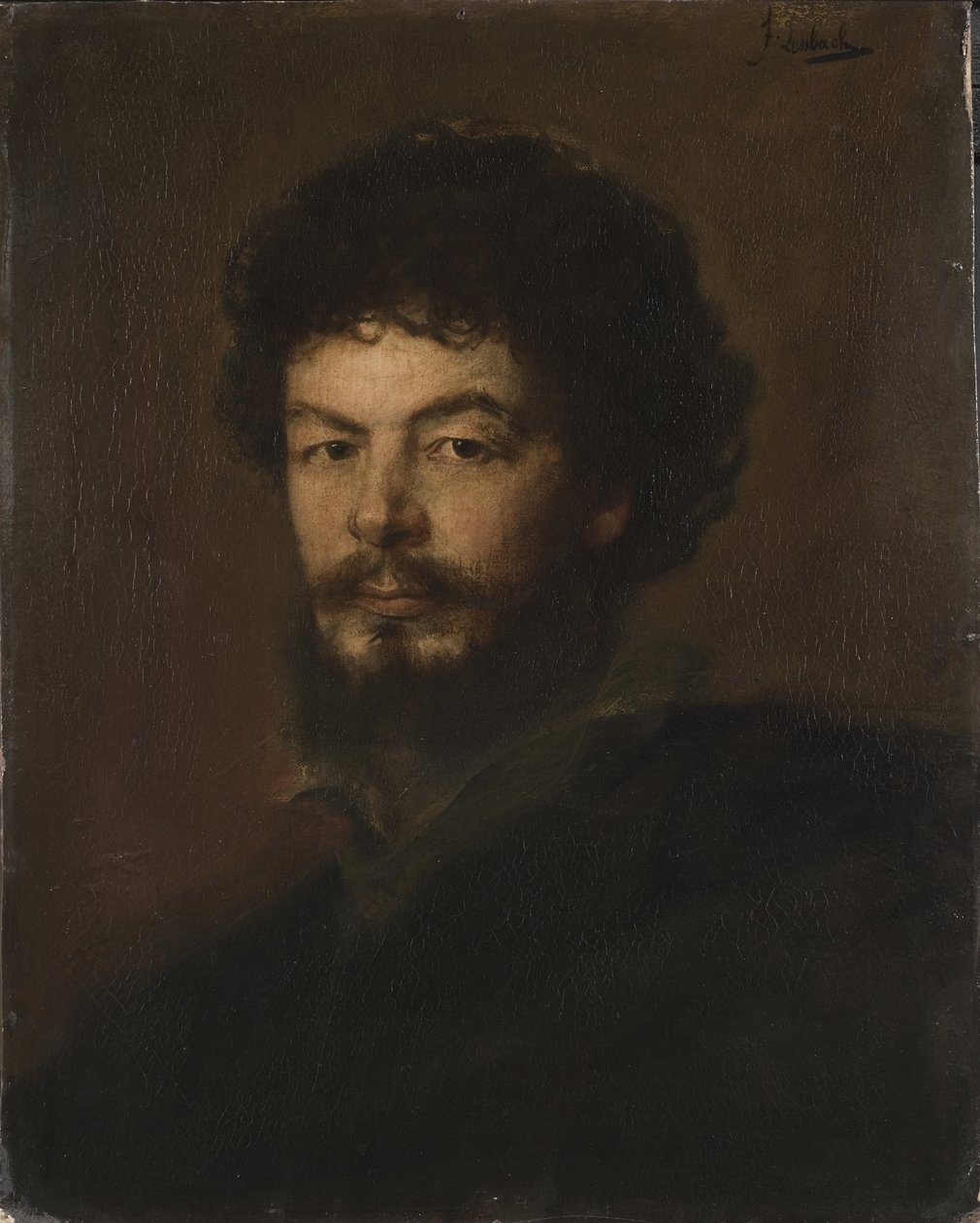 Portrett av arkitekten og billedhuggeren Lorenz Gedon (1844-1883), av Lenbach, Franz, von (1836-1904). Olje på papp. Mål: 59x47 cm. Nationalmuseum Stockholm av Franz Seraph von Lenbach