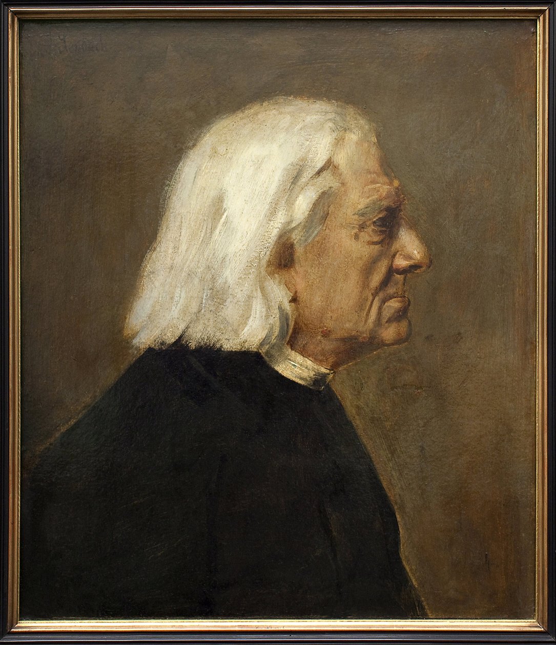 Komponisten Franz Liszt (1811-1886). Maleri av Franz von Lenbach (1836-1904), olje på lerret av Franz Seraph von Lenbach
