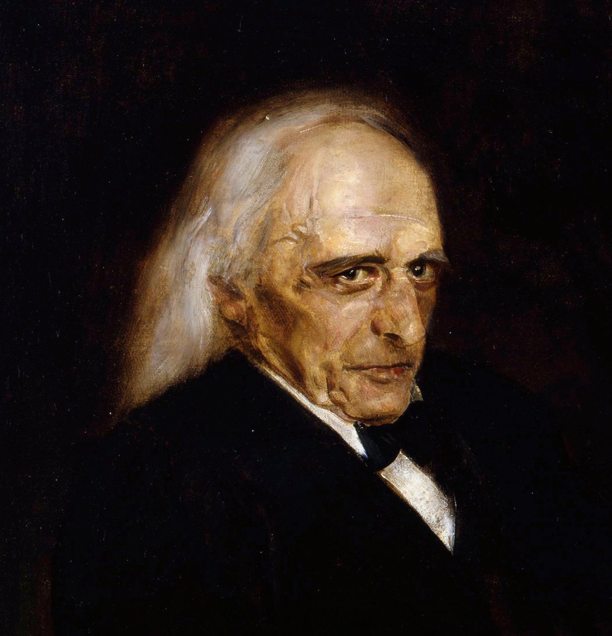 Theodor Mommsen (1817 - 1903), historie tysk - Portrett av Theodor Mommsen (1817-1903) Detalj av Lenbach, Franz, von (1836-1904) av Franz Seraph von Lenbach