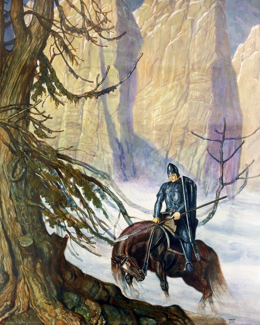 Scenografi av Franz Stassen (1869-1949) for Parsifal av Richard Wagner (1813-1883) av Franz Stassen