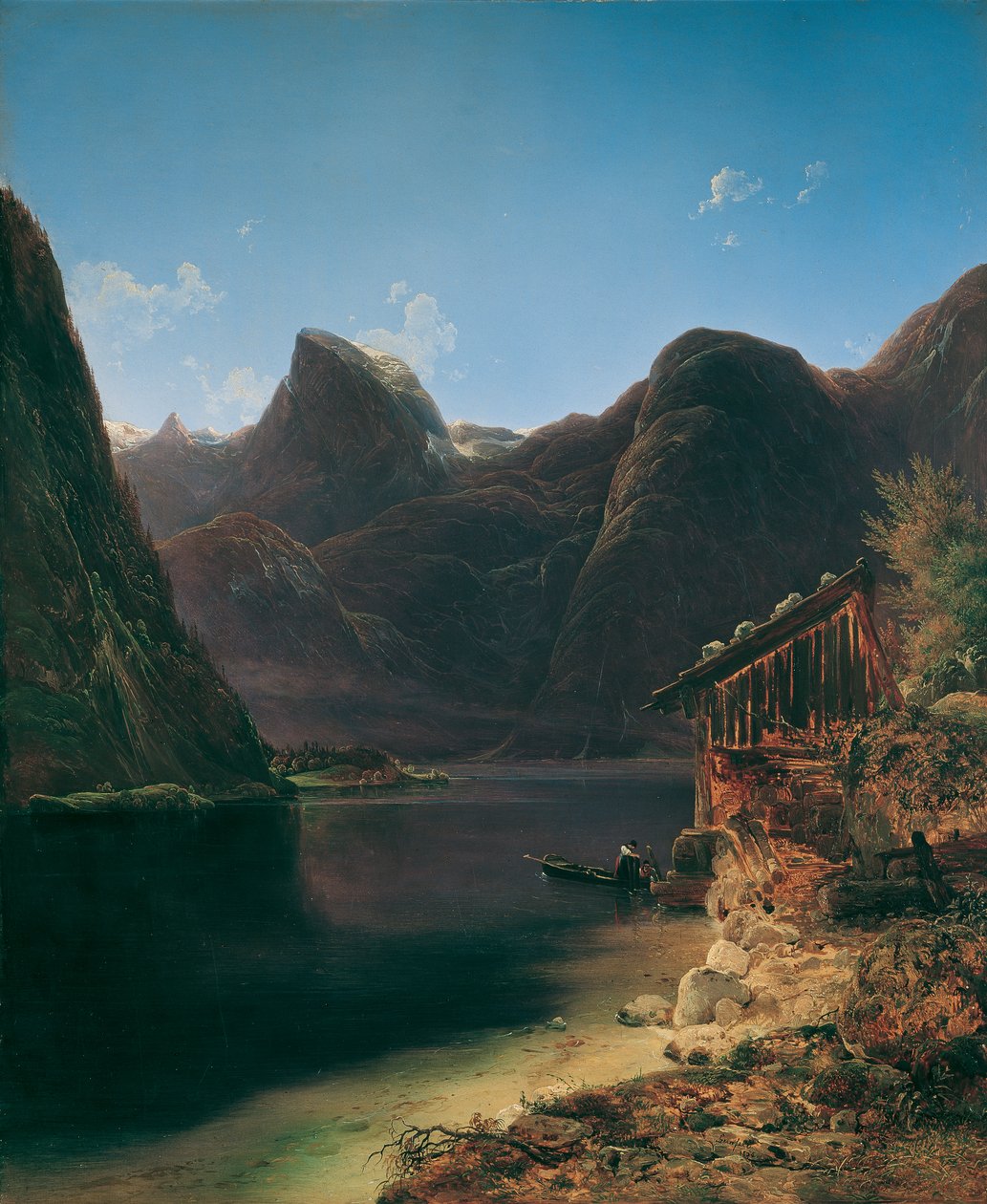 Hallstatt-sjøen av Franz Steinfeld