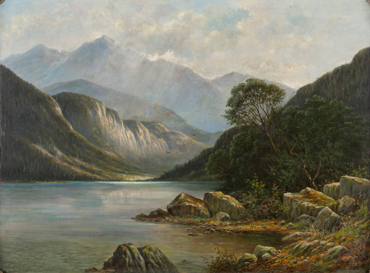 Badersee med Wetterstein av Franz Stephan Paschinger