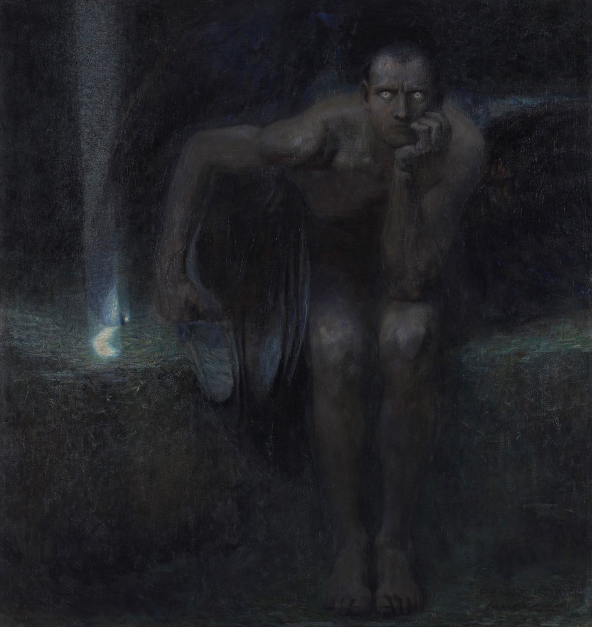 Lucifer, 1891. av Franz Stuck Ritter von