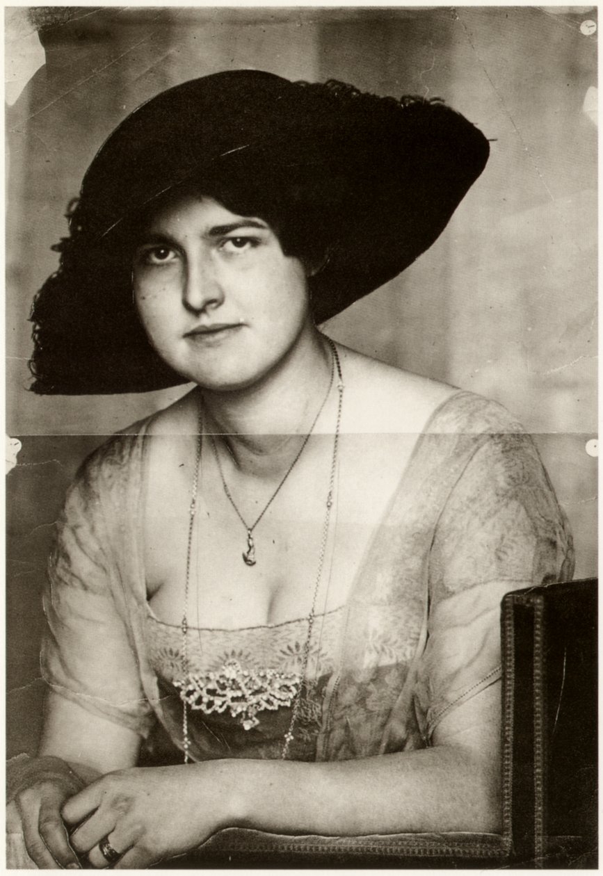 Mary med mørk hatt, 1915. av Franz Stuck Ritter von