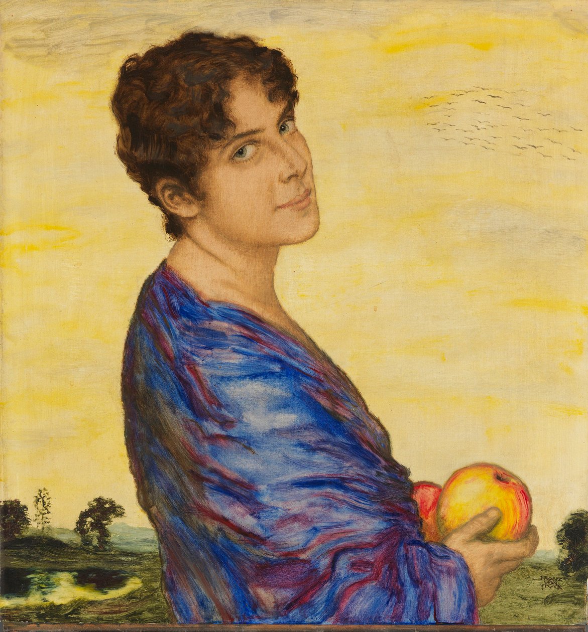 Portrett av kunstnerens kone, ca. 1914. av Franz Stuck Ritter von