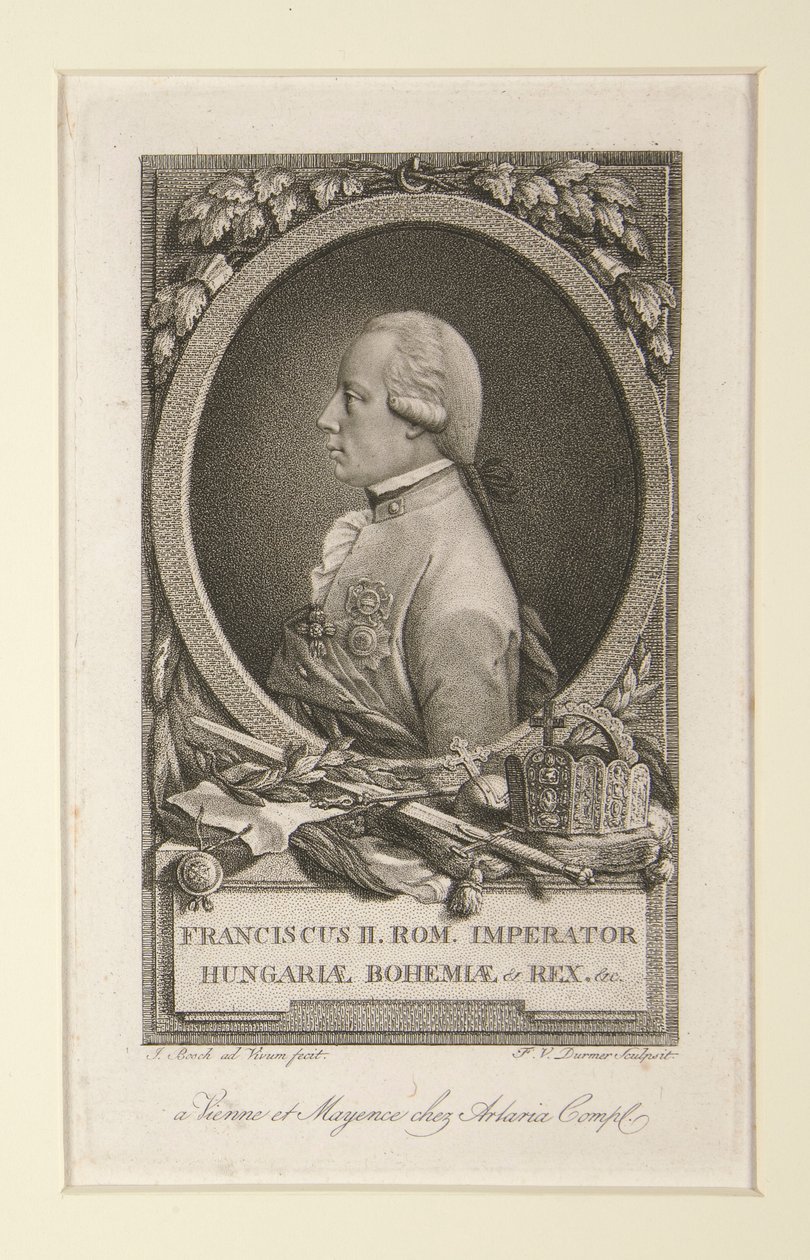 Frans II. Rom. Keiser av Böhmen og konge av Ungarn av Franz Valentin Durmer