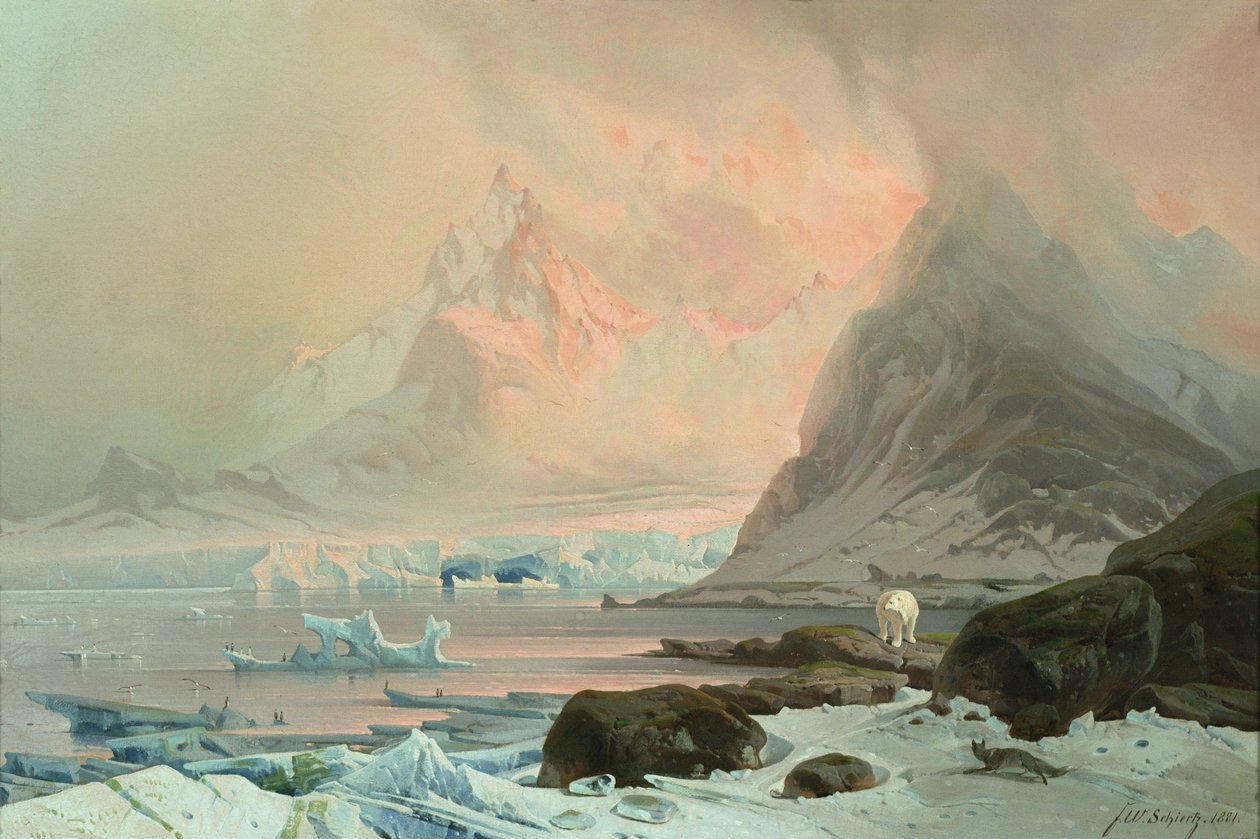 Sommernatt, Spitsbergen av Franz Wilhelm Schiertz