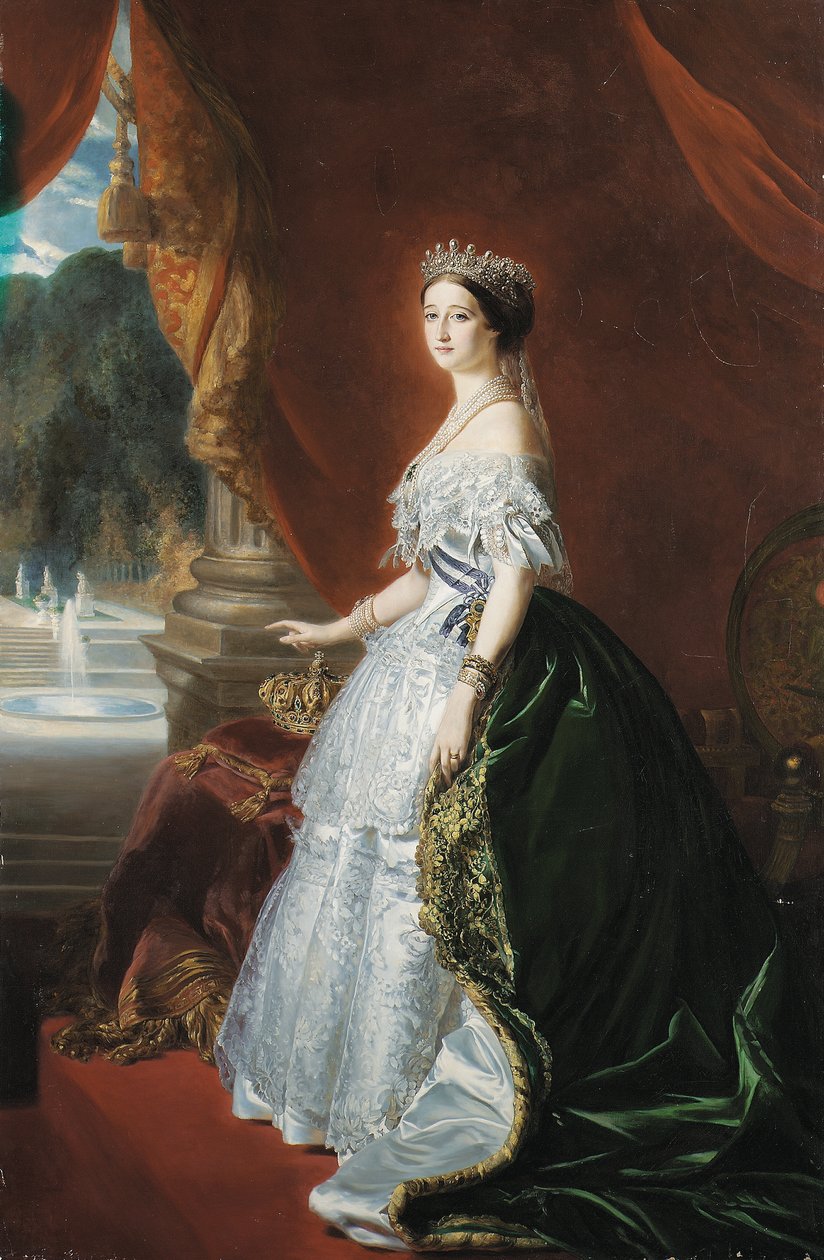 Full lengde portrett av keiserinne Eugénie (olje på lerret) av Franz Xaver  Winterhalter (after)