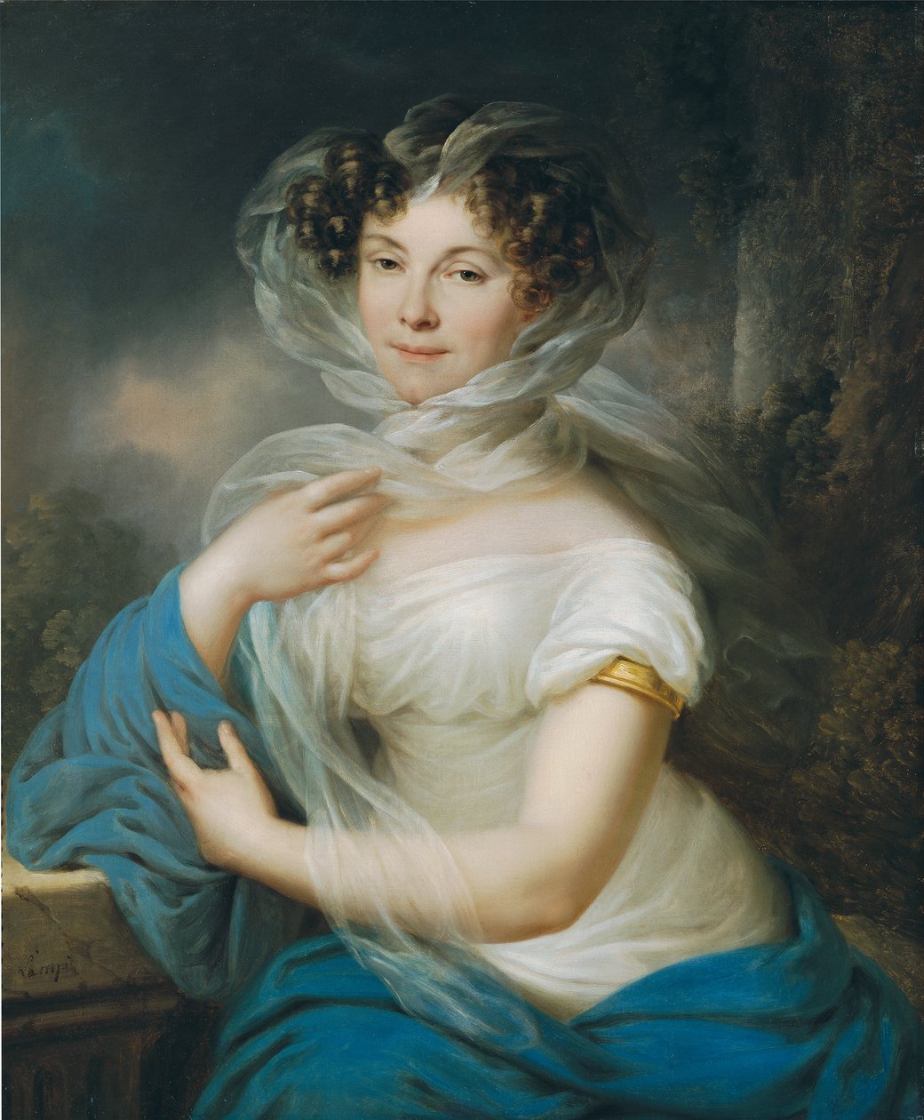 portrett av en dame av Franz Xaver Ferdinand von Lampi
