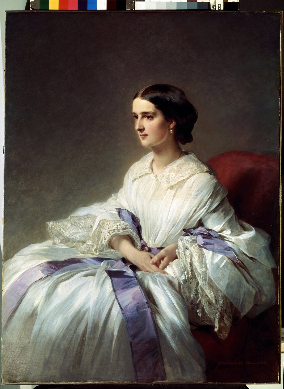 Portrett av grevinne Olga Shuvalova (Portrett av grevinne Olga Shuvalova). Maleri av Franz Xavier Winterhalter (1805-1873). Olje på lerret av Franz Xaver Winterhalter