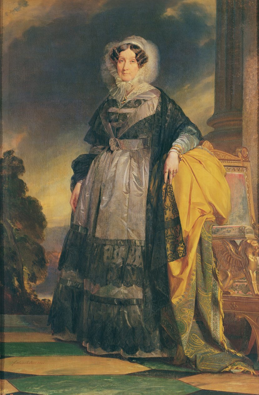 Portrett av Adelaide av Orléans (1777-1848), Mademoiselle de Chartres, kjent som Madame Adelaide av Franz Xaver Winterhalter