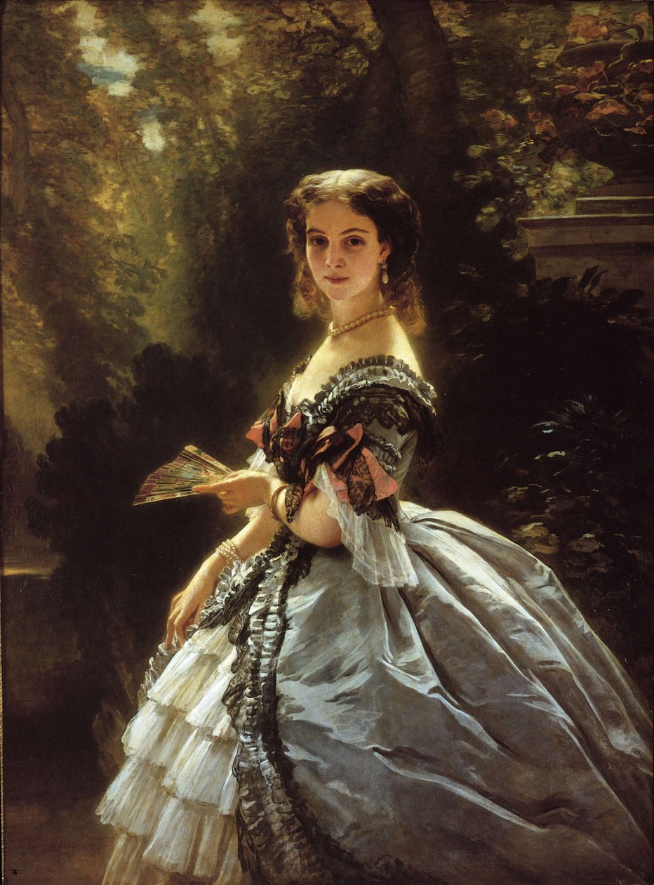 Portrett av grevinne Elizabeth Esperovna Trubetskaya, født Belosselskaya-Belozerskaya 1834-1907, 18 av Franz Xaver Winterhalter