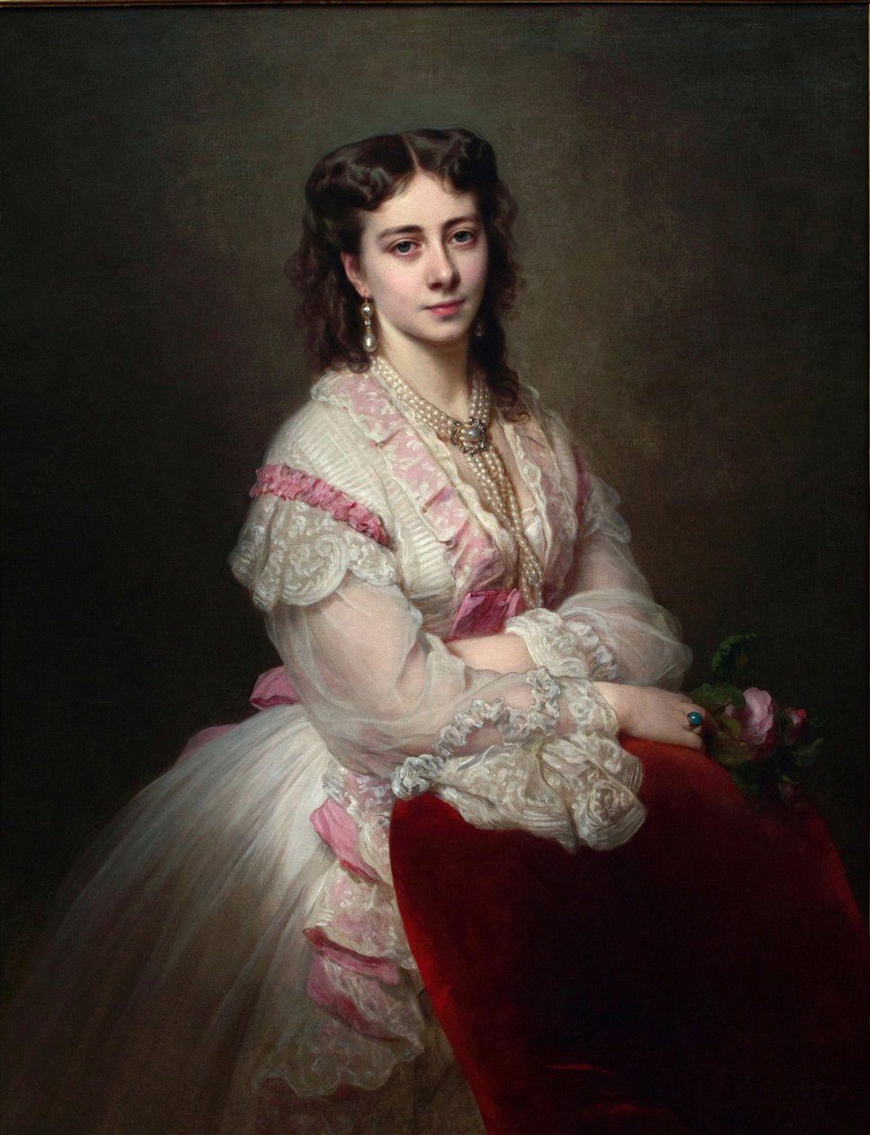 Portrett av grevinne Maria Branicka 1843-1918, geb. Prinsesse Sapieha, 1865 av Franz Xaver Winterhalter