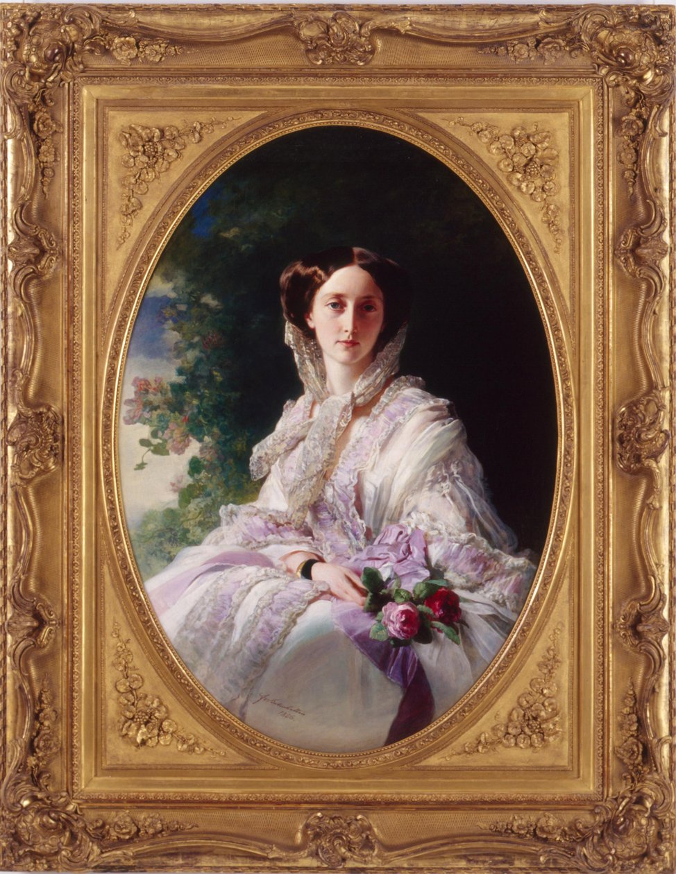 Portrett av storhertuginne Olga Nikolaevna av Russland 1822-1892, dronning av Württemberg, 1856 av Franz Xaver Winterhalter