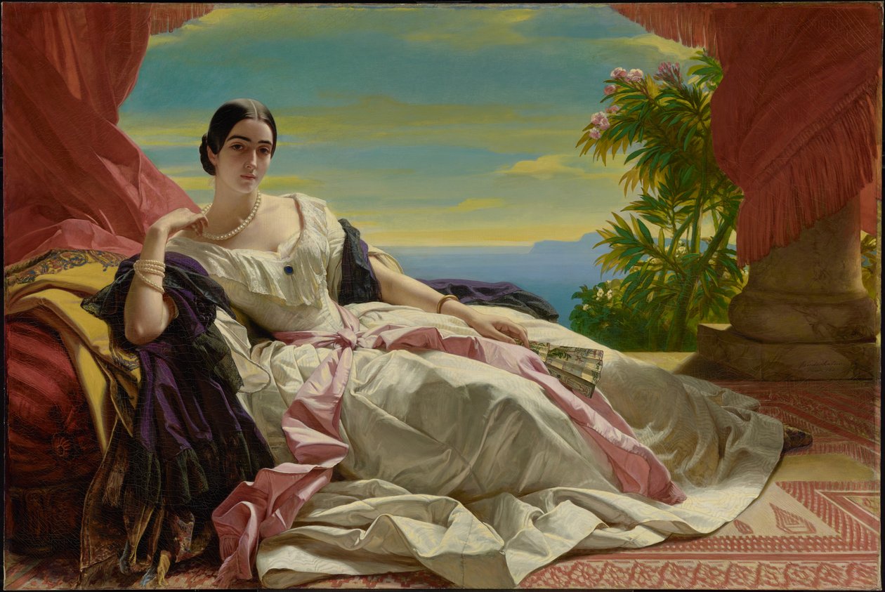 Portrett av Leonilla, prinsesse av Sayn-Wittgenstein-Sayn av Franz Xaver Winterhalter