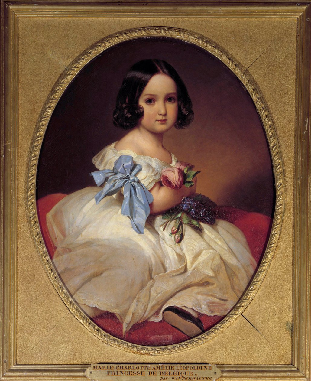 Portrett av Marie Charlotte Amelie av Sachsen, Imperatrice av Mexico (1840-1927) Maleri av Xaver Winterhalter (1806-1873) 1842 Søn. 0,72x0,58 m av Franz Xaver Winterhalter