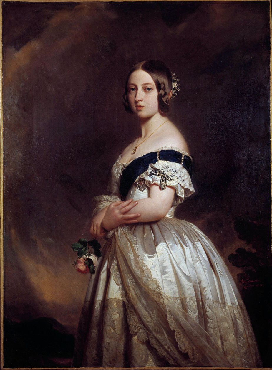 Portrett av Victoria I, dronning av England av Franz Xaver Winterhalter