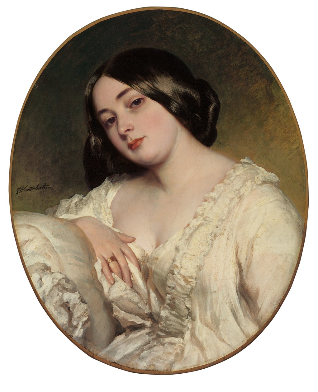 Portrett av en dame av Franz Xaver Winterhalter