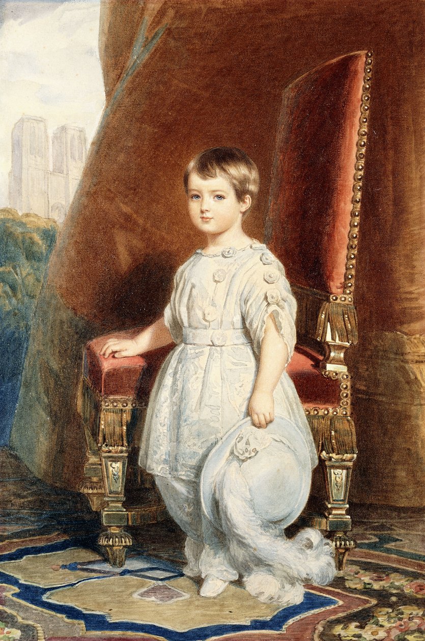 Portrett av Comte de Paris, som en gutt i et hvitt kostyme, 1842 av Franz Xaver Winterhalter