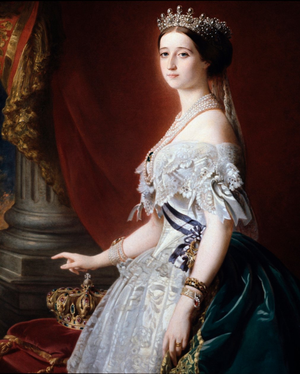 Portrett av imponen av Frankrike Eugenie (Eugenia de Montijo av Franz Xaver Winterhalter