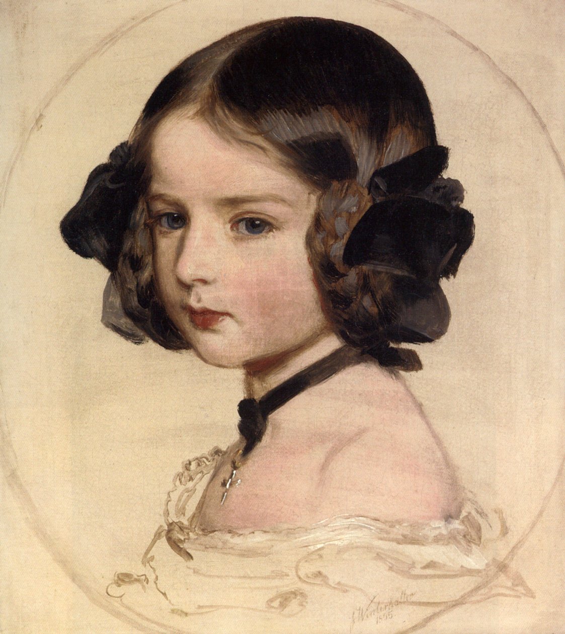 Prinsesse Clotilde av Saxe-Coburg og Gotha, 1846-1927, 1855. av Franz Xaver Winterhalter