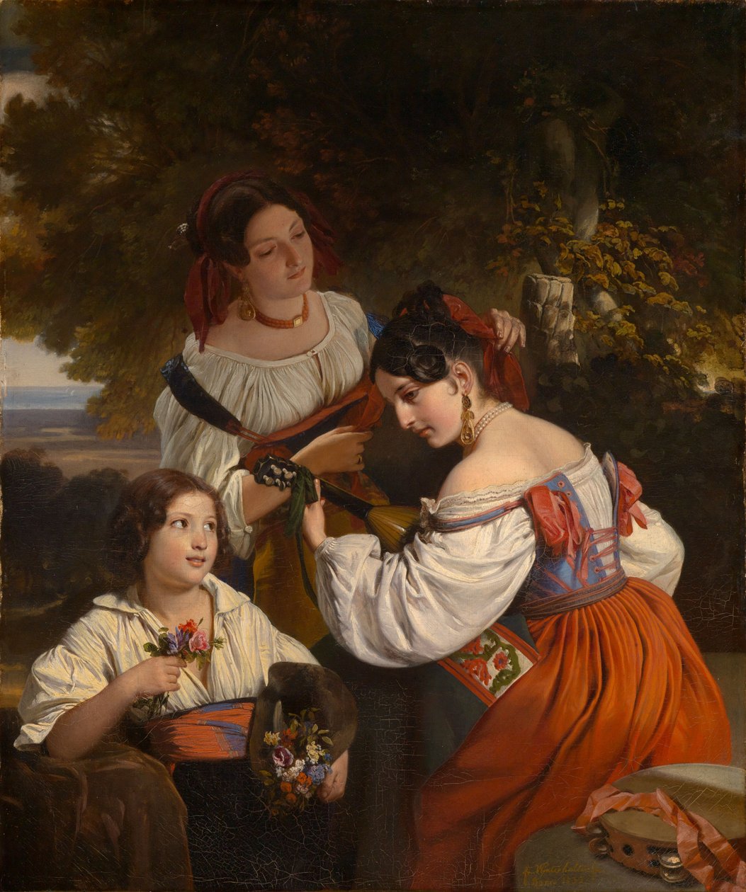 Romersk sjangerscene av Franz Xaver Winterhalter