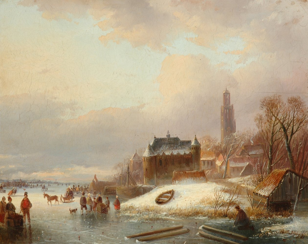 Snøscene i Holland av Franz Xaver Winterhalter