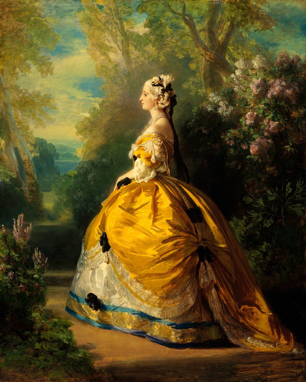 Keiserinne Eugénie Eugénie de Montijo, 1826-1920, grevinne av Teba, 1854. av Franz Xaver Winterhalter