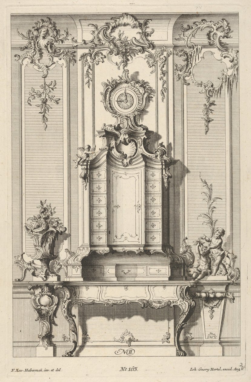 Wall Elevation with a Secretaire, fra 