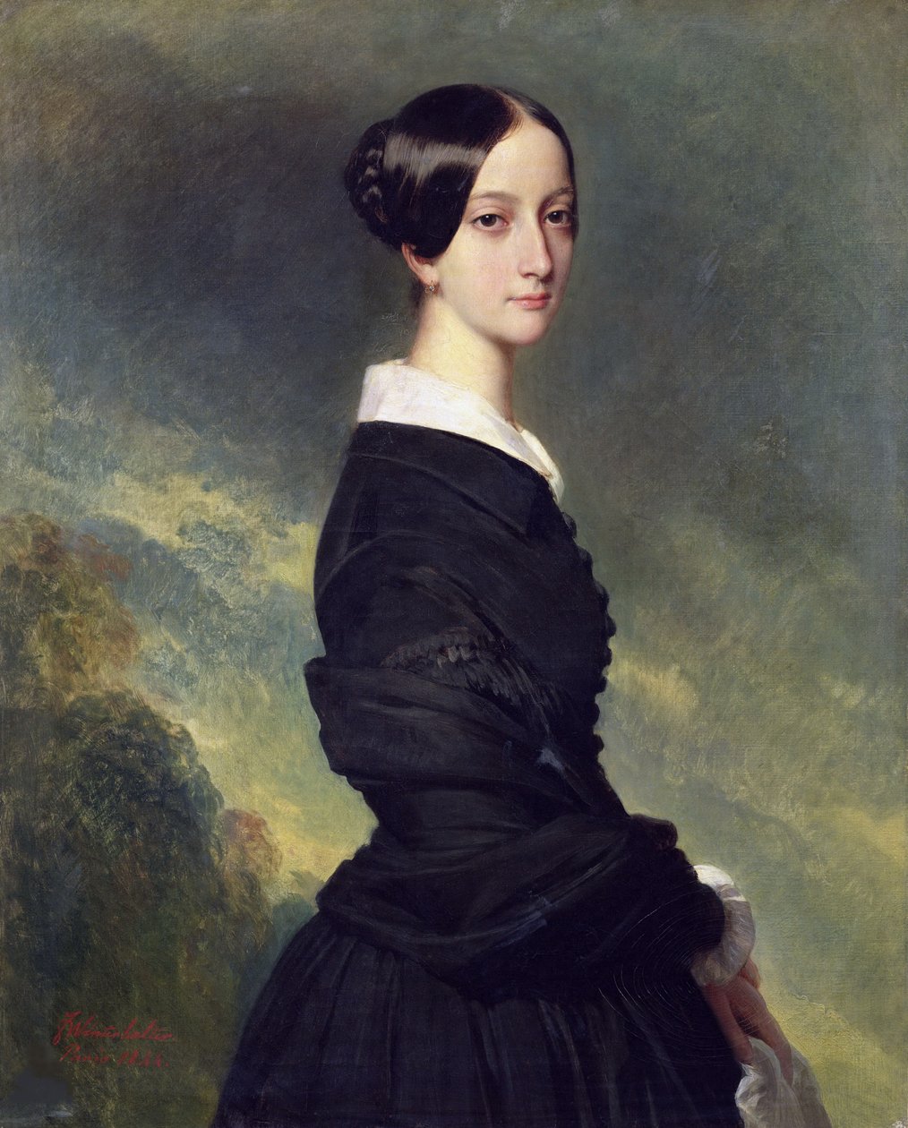Portrett av prinsesse Francisca av Brasil 1824-1898, 1844. av Franz Xaver Winterhalter