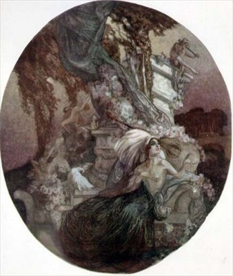 Kvinne med perler av Franz von Bayros (1866 1924)