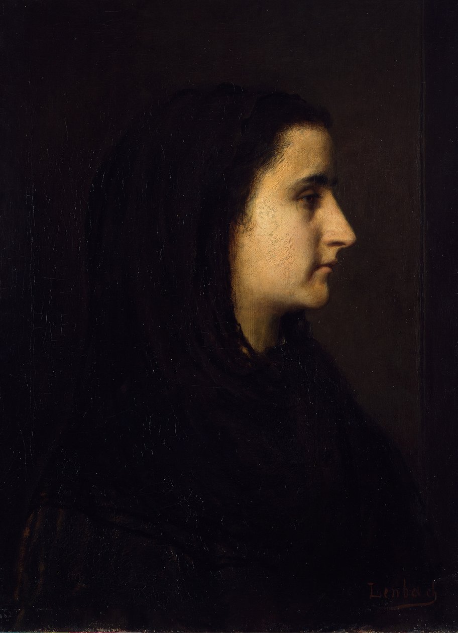 Portrett av Angela Böcklin av Franz von Lenbach