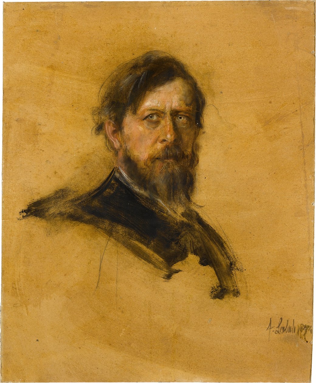 Portrett av Böcklin av Franz von Lenbach