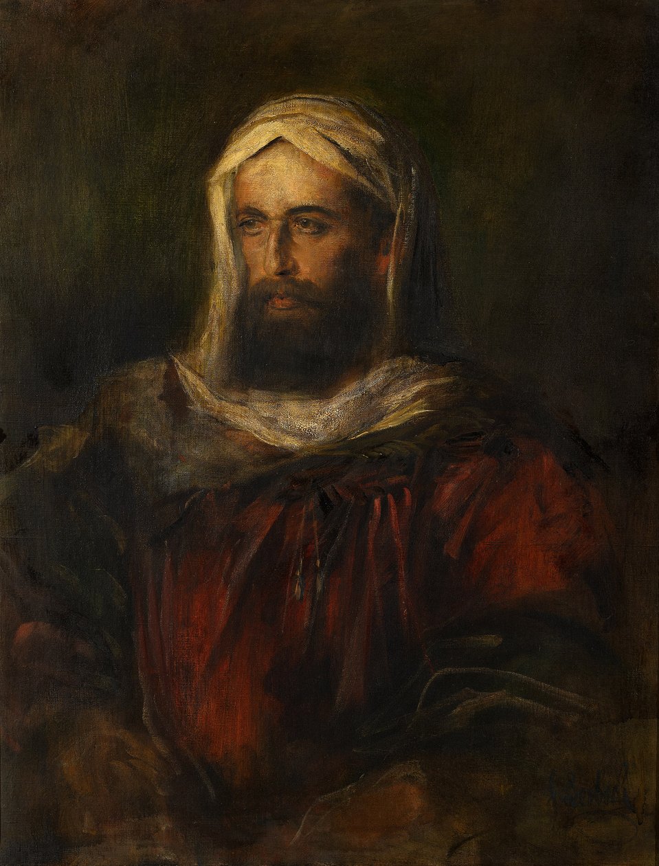 Portrett av Hermann Levi i orientalsk drakt av Franz von Lenbach