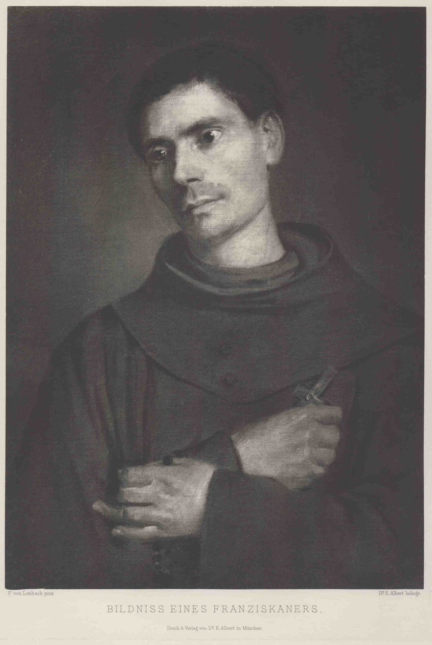 Portrett av en fransiskanermunk av Franz von Lenbach
