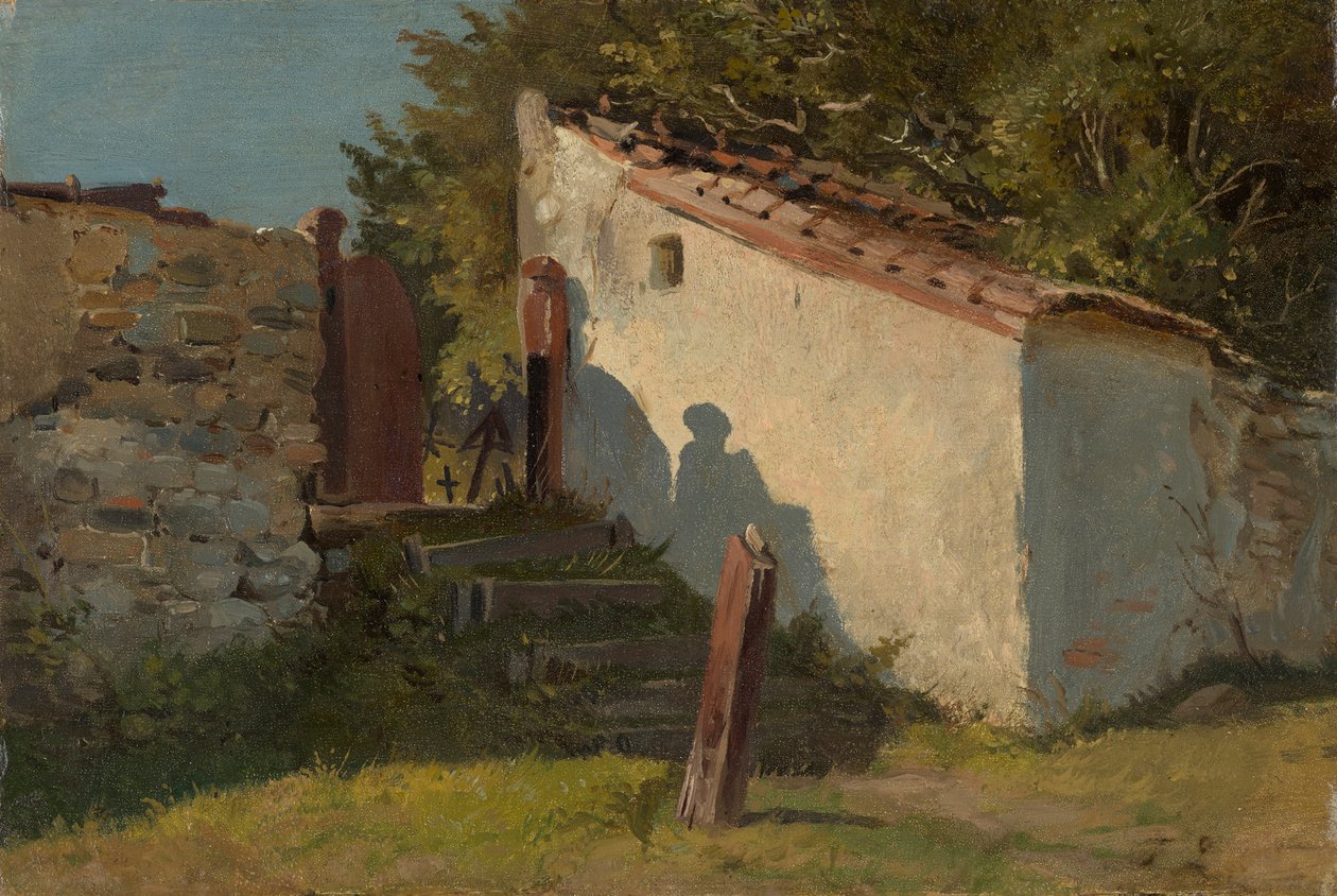 Inngangen til landsbyens kirkegård av Franz von Lenbach