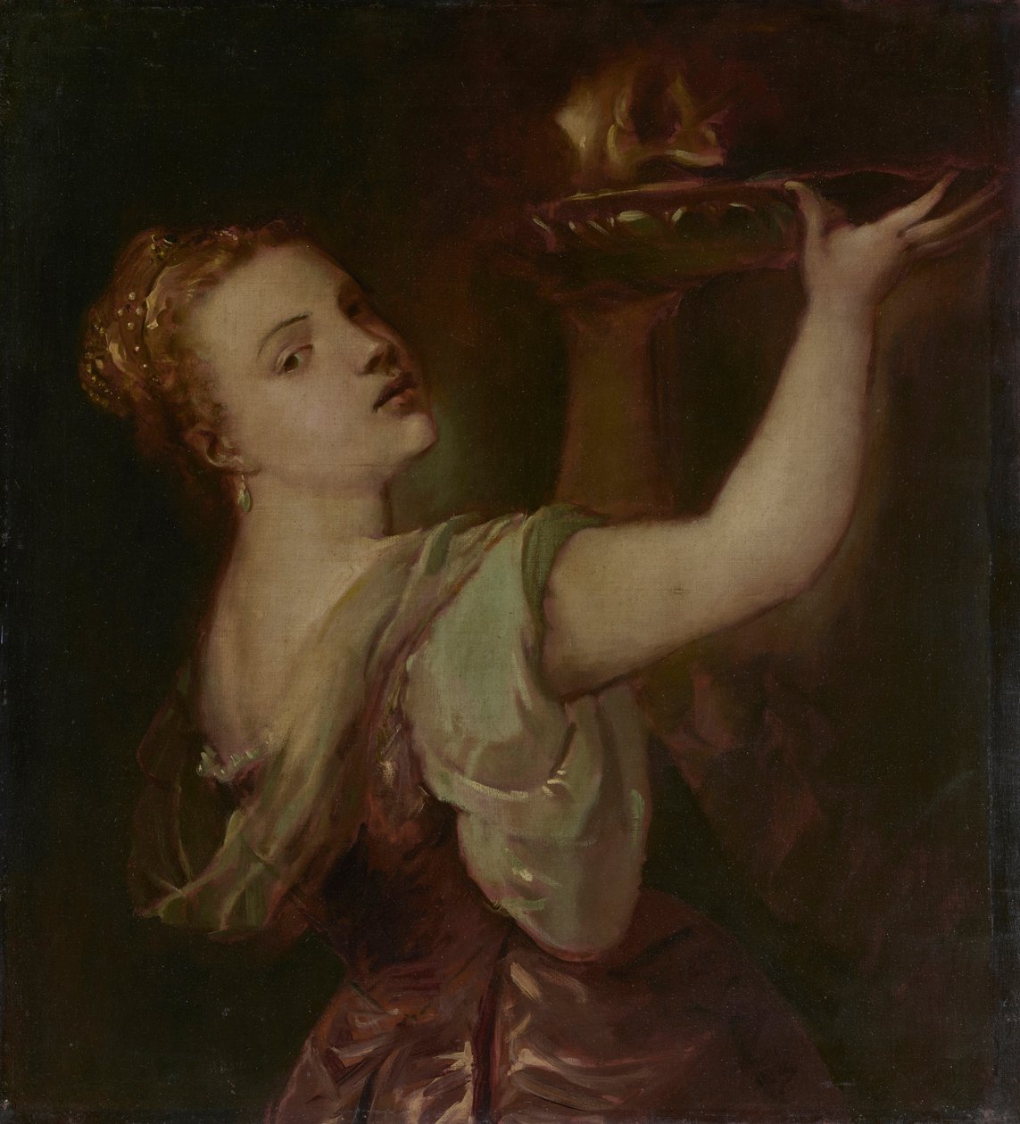 Kopi etter Tizian: Lavinia som Salome av Franz von Lenbach
