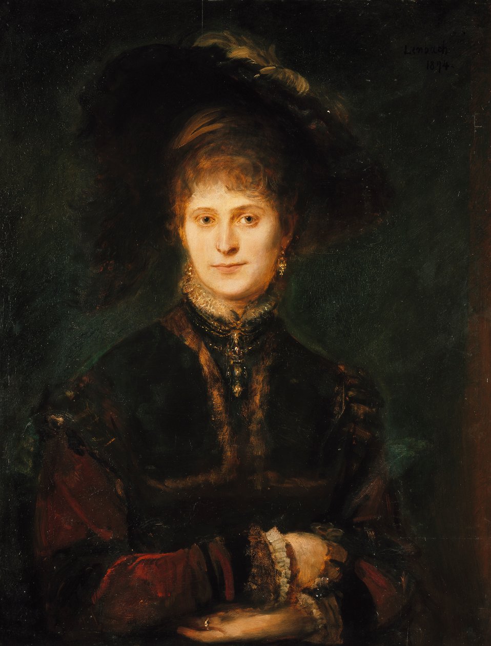 Magdalena Plach (?) av Franz von Lenbach