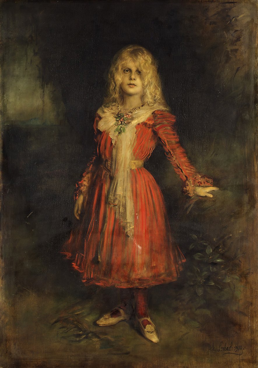 Marion Lenbach 1892-1947, kunstnerens datter, 1900. av Franz von Lenbach