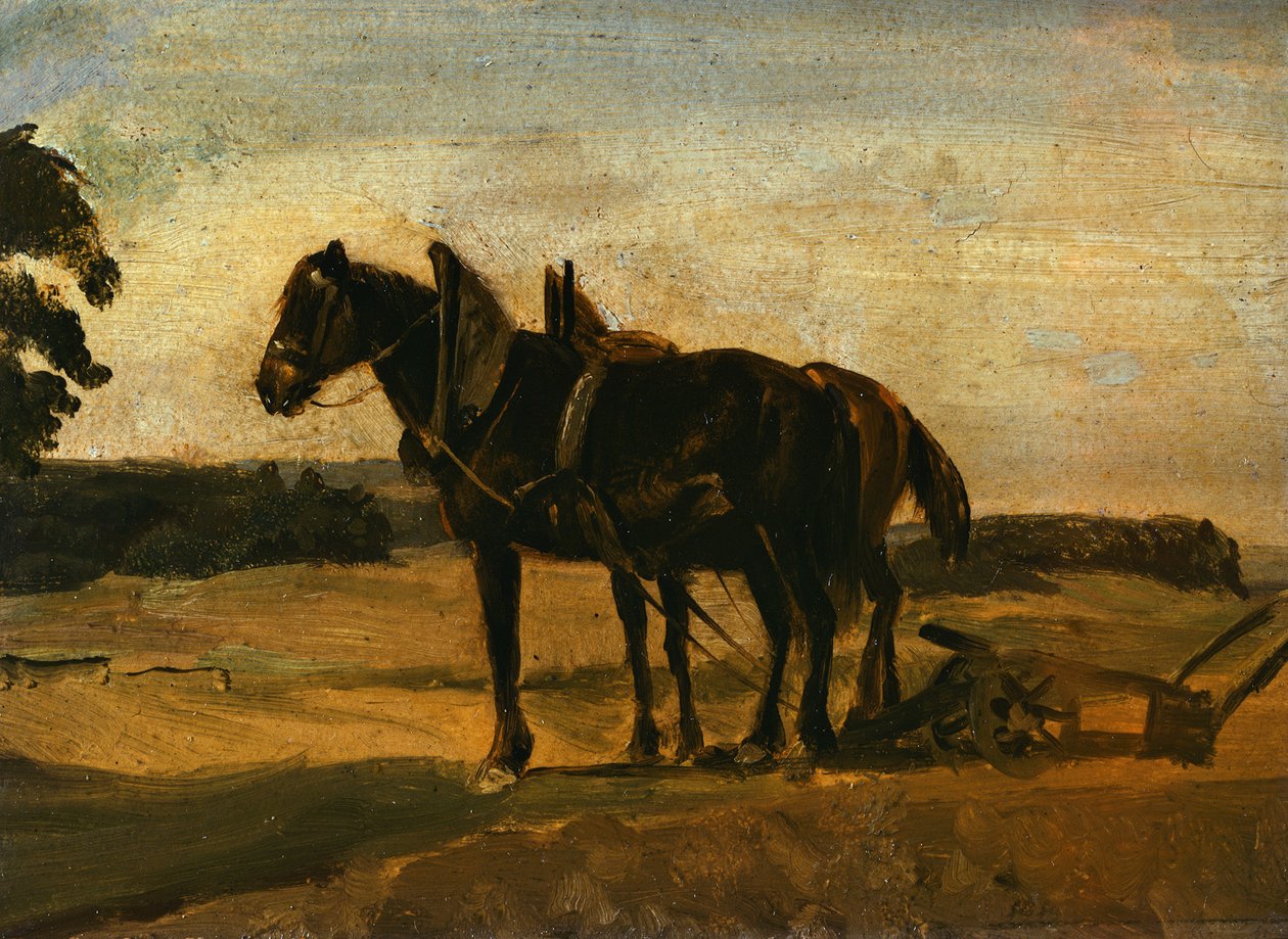 Hester foran plogen av Franz von Lenbach