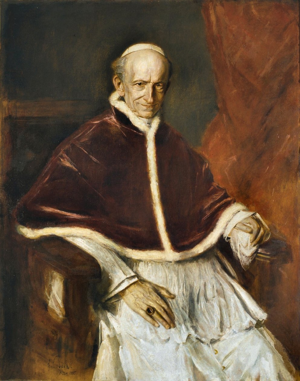 Pave Leo XIII av Franz von Lenbach