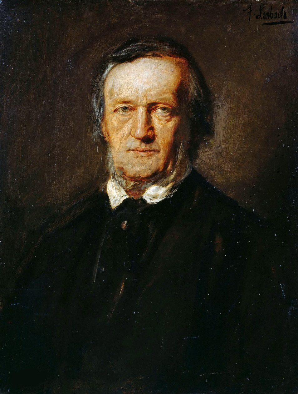 Portrett av Richard Wagner 1813-1883. av Franz von Lenbach