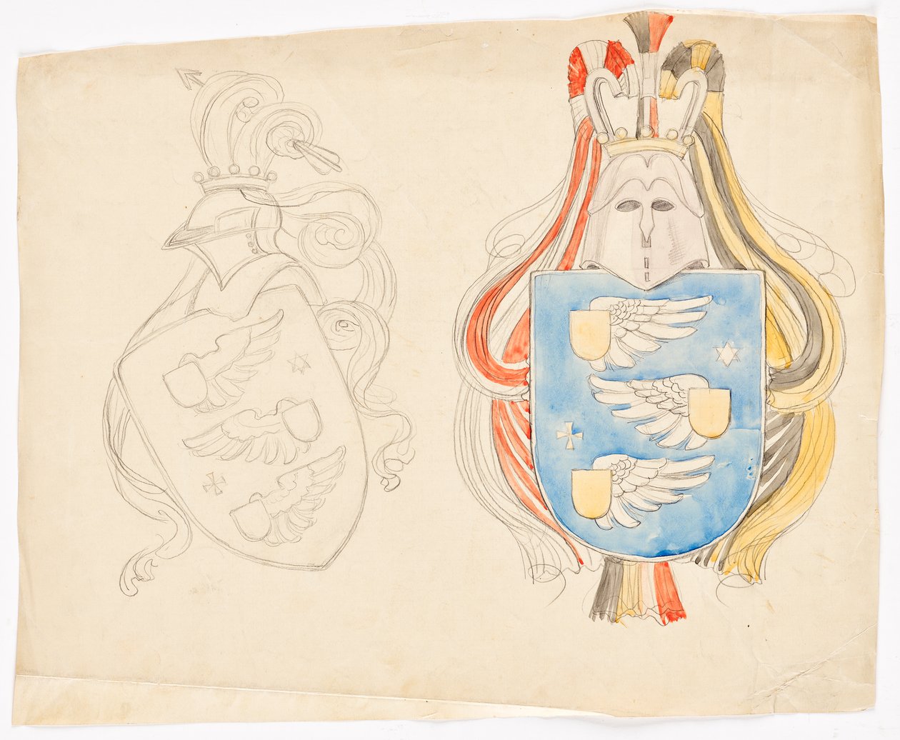 Design for et familievåpen av Franz von Matsch